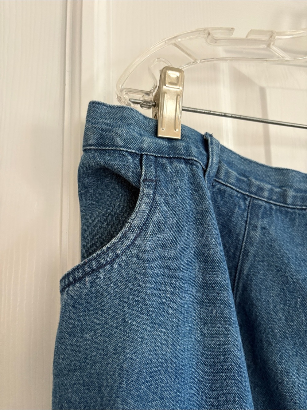 Denim & Co. Vintage Cottagecore Embroidered Blue Denim Maxi Skirt Plus size 2X - Picture 4 of 9